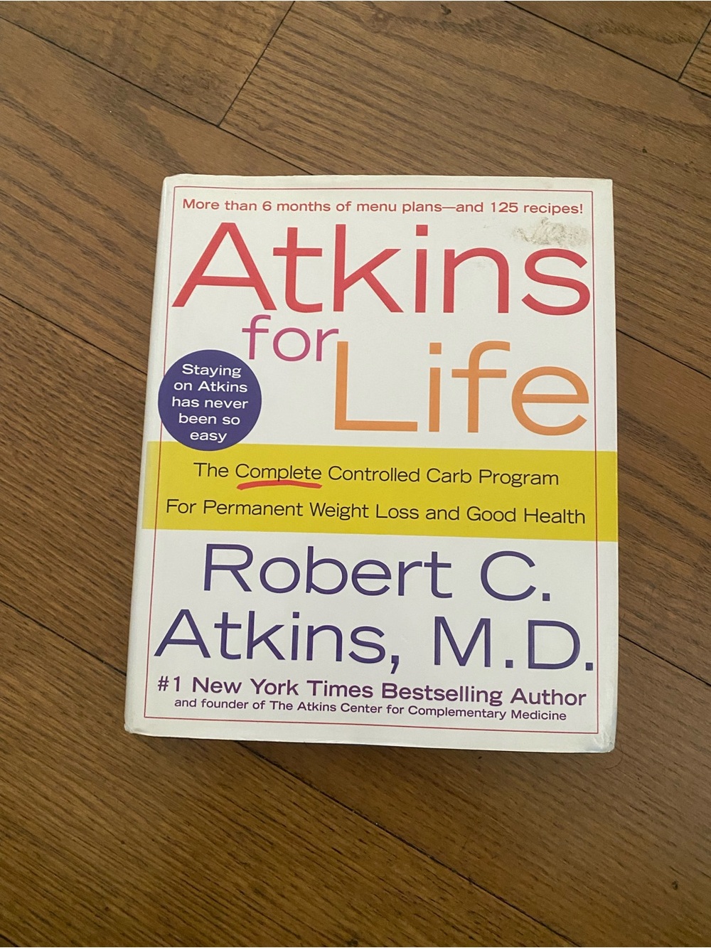 Atkins for Life by Robert C. Atkins - White & Yellow Cover